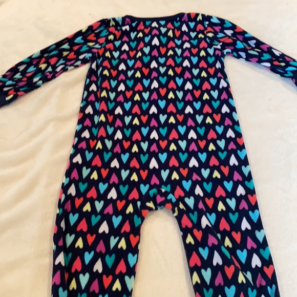 Carter’s heart blanket sleeper/footed pajamas Size 4T - Picture 5 of 10